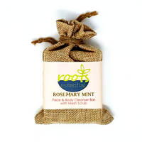 Rosemary FACE & BODY CLEANSER BAR  (VEGAN) + Mesh Scrub